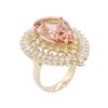 Image 7 : 14KT Yellow Gold 14.24ct Morganite and Diamond Ring