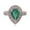 Image 3 : 14KT White Gold 1.74ct Emerald and Diamond Ring