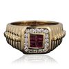 Image 1 : 14KT Yellow Gold 0.40ctw Ruby and Diamond Ring