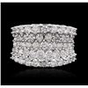 Image 3 : 14KT White Gold 4.34ctw Diamond Ring