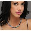 Image 2 : 14KT White Gold 57.60ctw Sapphire, Emerald and Diamond Necklace
