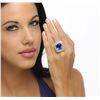 Image 1 : Platinum 15.86ct Tanzanite and Diamond Ring