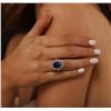 Image 2 : 14KT Rose Gold 5.01ct Tanzanite and Diamond Ring