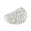 Image 2 : 18KT White Gold 2.97ctw Diamond Ring