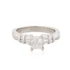 Image 1 : Platinum 1.01ctw Diamond Ring