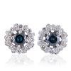 Image 1 : 18KT White Gold 1.04ctw Blue Diamond and Diamond Earrings