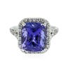 Image 3 : 14KT White Gold 6.31ct Tanzanite and Diamond Ring