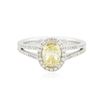 Image 3 : 14KT Two-Tone Gold 1.17ctw Diamond Engagement Ring