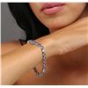 Image 2 : 14KT White Gold 13.50ctw Tanzanite and Diamond Bracelet