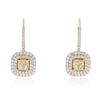 Image 3 : 18KT Two-Tone Gold 5.81ctw Diamond Earrings