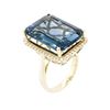 Image 6 : 14KT Yellow Gold 23.27ct Topaz and Diamond Ring