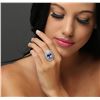 Image 4 : 14KT White Gold 5.82ct Tanzanite and Diamond Ring