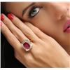 Image 2 : 18KT Yellow Gold 3.62ct Ruby and Diamond Ring