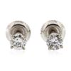 Image 1 : 14KT White Gold 0.48ctw Diamond Solitaire Earrings