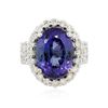 Image 3 : 18KT White Gold 9.65ct Tanzanite and Diamond Ring