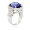 Image 7 : 18KT White Gold 9.65ct Tanzanite and Diamond Ring