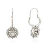 Image 2 : 14KT White Gold 1.04ctw Diamond Earrings