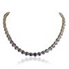 Image 3 : 14KT Yellow Gold 38.71ctw Tanzanite and Diamond Necklace