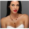 Image 1 : 14KT Yellow Gold 50.83ctw Citrine and Diamond Necklace