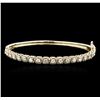 Image 3 : 14KT Yellow Gold 1.70ctw Diamond Bangle Bracelet