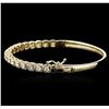 Image 4 : 14KT Yellow Gold 1.70ctw Diamond Bangle Bracelet