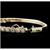 Image 7 : 14KT Yellow Gold 1.70ctw Diamond Bangle Bracelet