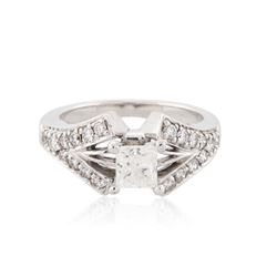 14KT White Gold 1.55ctw Diamond Ring