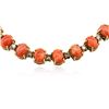 Image 3 : 14KT Yellow Gold 40.42ctw Pink Coral and Diamond Necklace