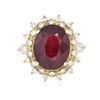 Image 3 : 14KT Yellow Gold 7.92ct Ruby and Diamond Ring