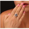 Image 2 : 14KT White Gold 1.01ct Sapphire and Diamond Ring