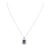 Image 3 : 14KT White Gold 2.53ct Tanzanite and Diamond Pendant With Chain