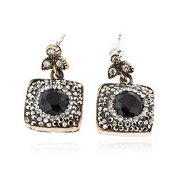 SILVER 15.26ctw Crystal Earrings