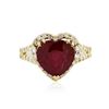 Image 3 : 14KT Yellow Gold 5.41ct Ruby and Diamond Ring