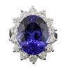 Image 3 : 14KT White Gold 10.16ct Tanzanite and Diamond Ring