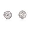 Image 3 : 14KT White Gold 2.14ctw Diamond Stud Earrings