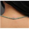 Image 8 : 14-18KT White Gold 23.29ctw Emerald and Diamond Necklace