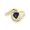 Image 3 : 14KT Yellow Gold 0.81ct Tanzanite and Diamond Ring