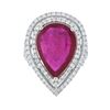 Image 3 : 14KT Two-Tone Gold 8.21ct Ruby and Diamond Ring