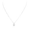 Image 1 : 14KT White Gold 1.18ctw Diamond Pendant With Chain