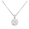 Image 2 : 14KT White Gold 1.18ctw Diamond Pendant With Chain