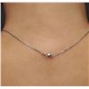 Image 5 : 14KT White Gold 1.18ctw Diamond Pendant With Chain