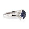 Image 2 : 14KT White Gold 1.16ctw Sapphire and Diamond Ring