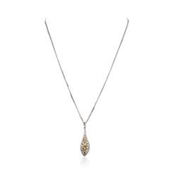 14KT White Gold 1.67ctw Diamond Pendant With Chain