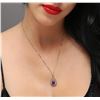 Image 1 : 14KT Rose Gold 1.99ct Tanzanite and Diamond Pendant With Chain