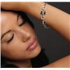Image 2 : 14KT White Gold 2.56ctw Sapphire and Diamond Bracelet