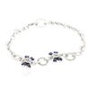 Image 3 : 14KT White Gold 2.56ctw Sapphire and Diamond Bracelet