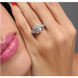 18KT White Gold 1.55ctw Diamond Ring