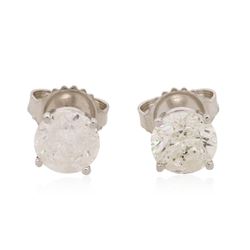 14KT White Gold 1.98ctw Diamond Stud Earrings