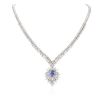 Image 3 : 14KT White Gold 3.87ct Tanzanite and Diamond Necklace