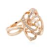 Image 4 : 14KT Rose Gold 0.42ctw Diamond Ring